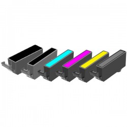 Canon  (PGI-525PGBK) Compatible Ink cartridge multi pack 2x Bk + 1x C,M,Y(PGI-525PGBK)