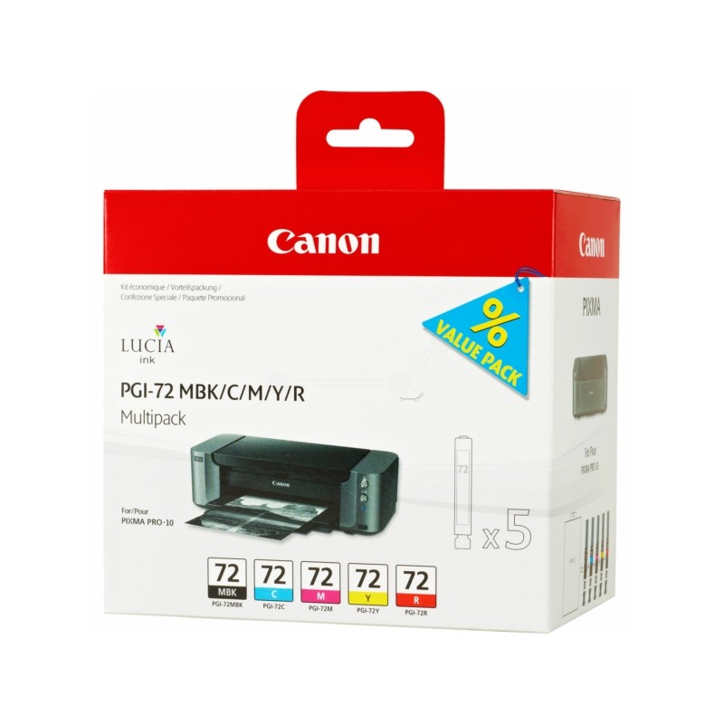 Canon  (PGI-72) Original Ink cartridge multi pack MBK,C,M,Y, R (6402B009)