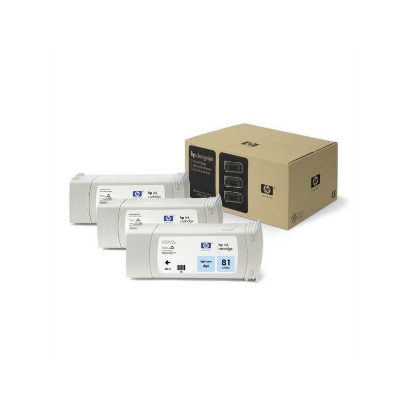 HP  (81) Original Ink cartridge bright cyan (C5070A)
