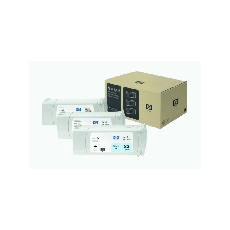 HP  (83) Original Ink cartridge bright cyan, UV-Ink (C5076A)