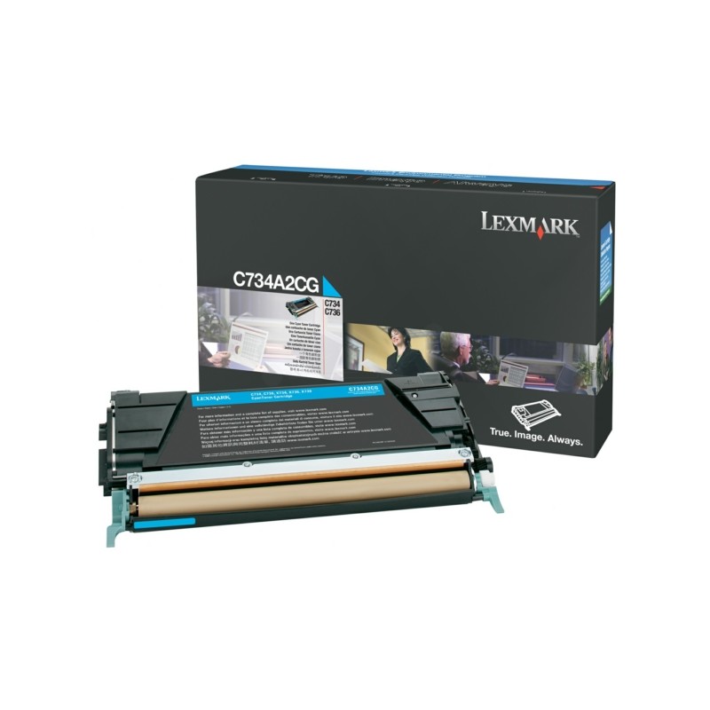 Lexmark Original Toner-kit cyan (C734A2CG)