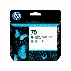HP  (70) Original Printhead black matt + cyan (C9404A)