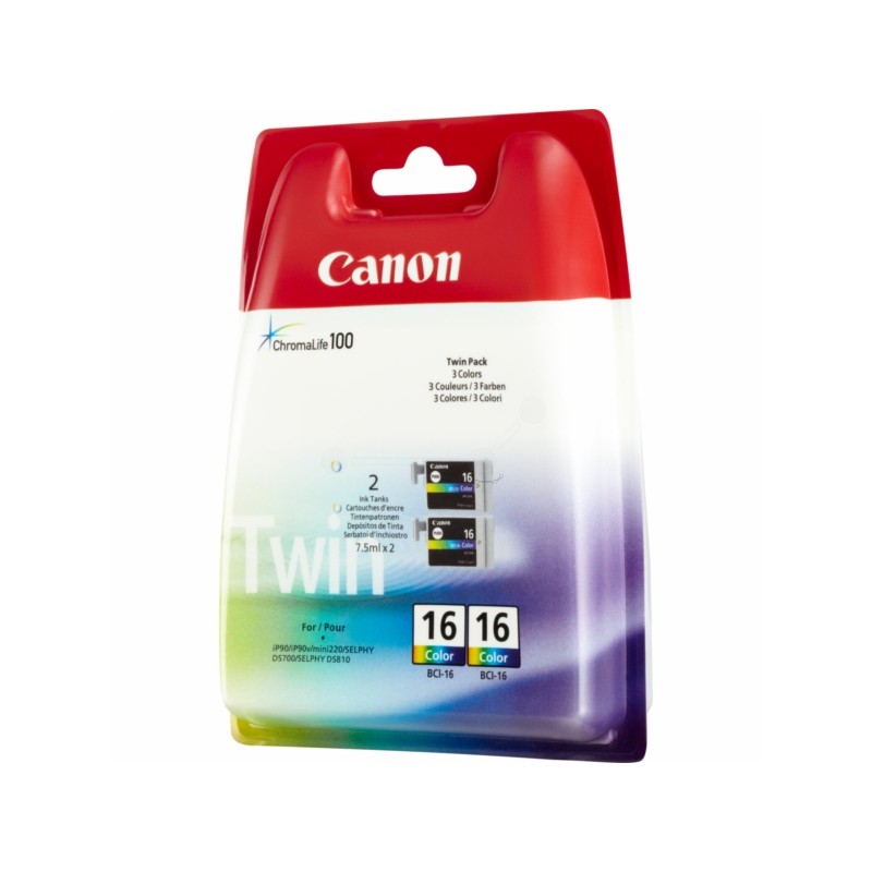 Canon  (BCI-16 C) Original Ink cartridge color twin pack (9818A002)