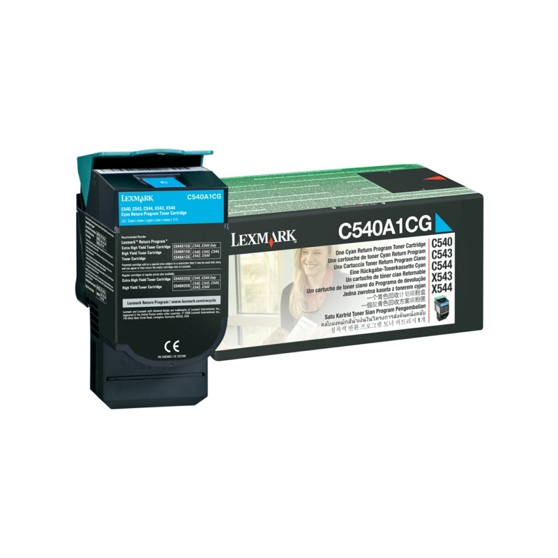 Lexmark Original Toner cyan return program (C540A1CG)