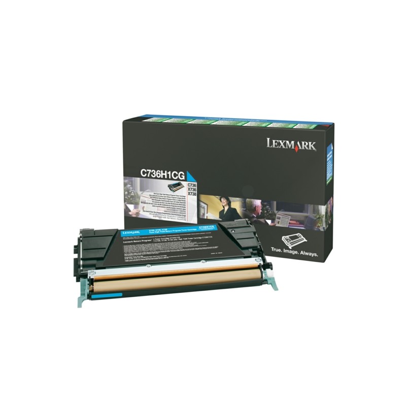 Lexmark Original Toner-kit cyan return program (C736H1CG)