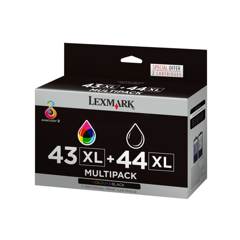 Lexmark  (43XL+44XL) Original Printhead cartridge multi pack black + color (80D2966)