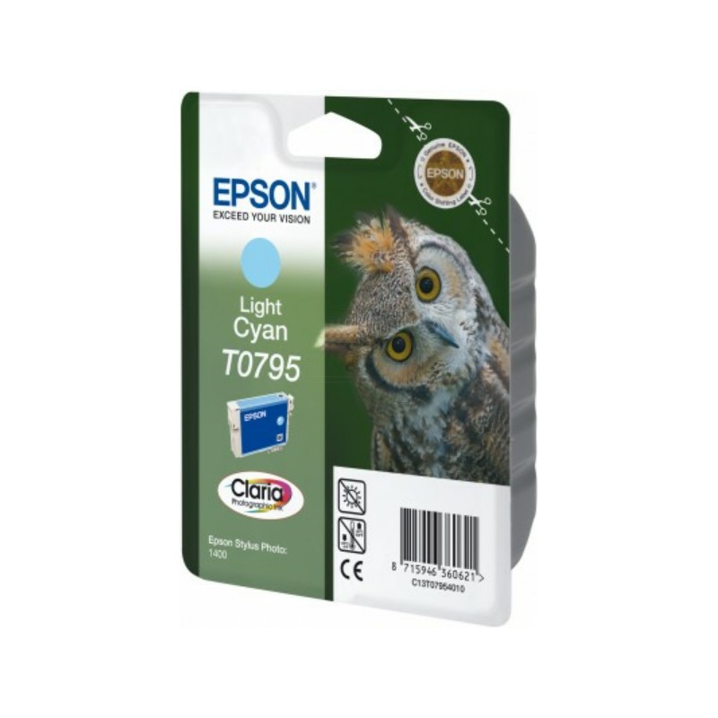 Epson  (T0795) Original Ink cartridge bright cyan (C13T07954010)