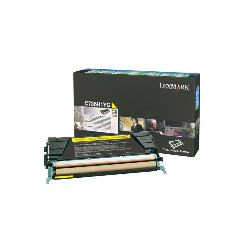 Lexmark Original Toner-kit yellow return program (C736H1YG)