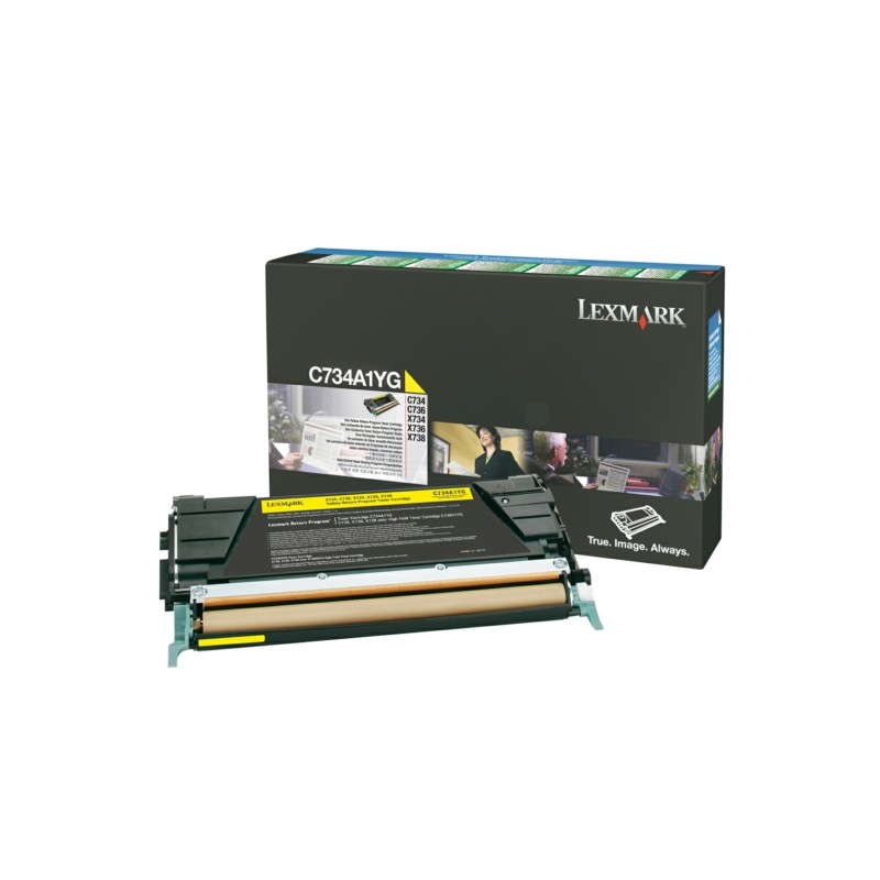 Lexmark Original Toner-kit yellow return program (C734A1YG)