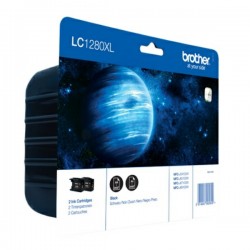 Brother Original Ink cartridge black high-capacity twin pack (LC-1280XLBKBP2DR)