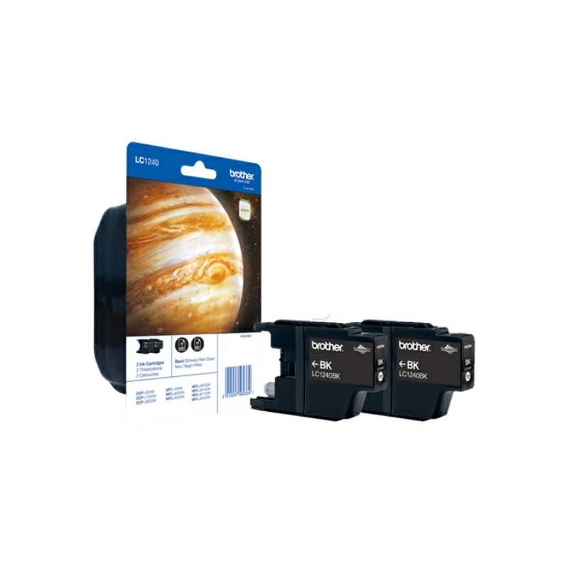 Brother Original Ink cartridge black twin pack (LC-1240BKBP2DR)