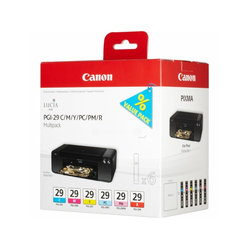 Canon  (PGI-29) Original Ink cartridge multi pack C,M,Y,PC,PM,RY (4873B005)