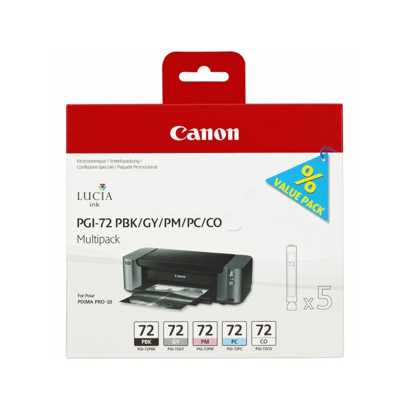 Canon  (PGI-72) Original Ink cartridge multi pack PBK,GY,PM,PC,CO (6403B007)