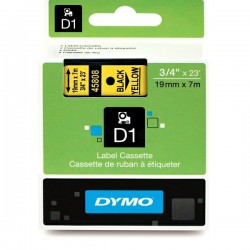 Dymo  (S0720880) Original DirectLabel-etikettes black on yellow (45808)