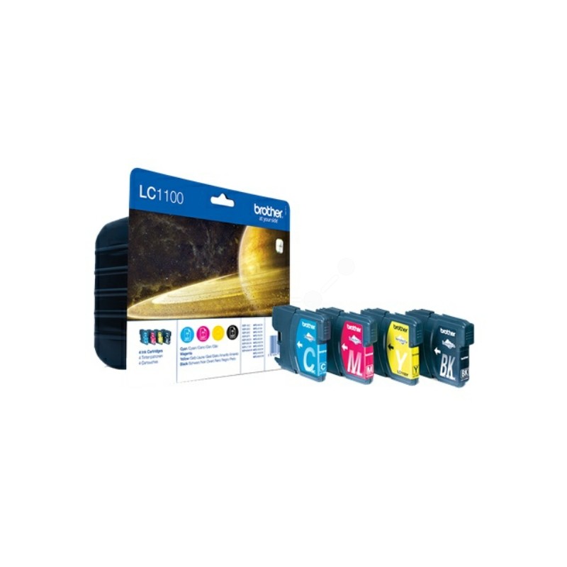 Brother Original Ink cartridge multi pack Bk,C,M,Y (LC-1100VALBP)