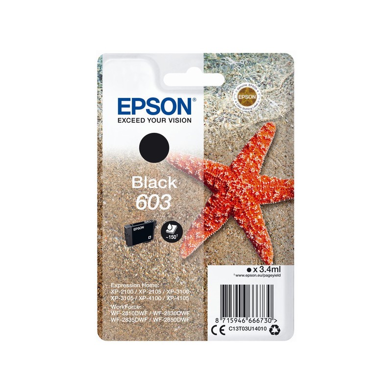 Epson  (603) Original Ink cartridge black (C13T03U14010)