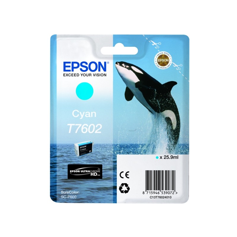 Epson  (T7602) Original Ink cartridge cyan (C13T76024010)