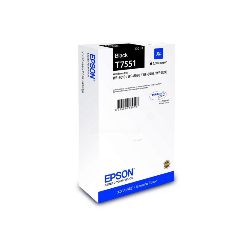 Epson  (T7551) Original Ink cartridge black (C13T755140)
