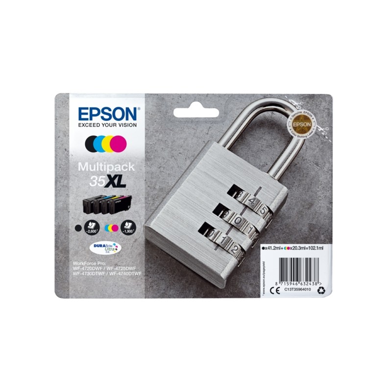 Epson  (35XL) Original Ink cartridge multi pack Bk,C,M,Y (C13T35964010)