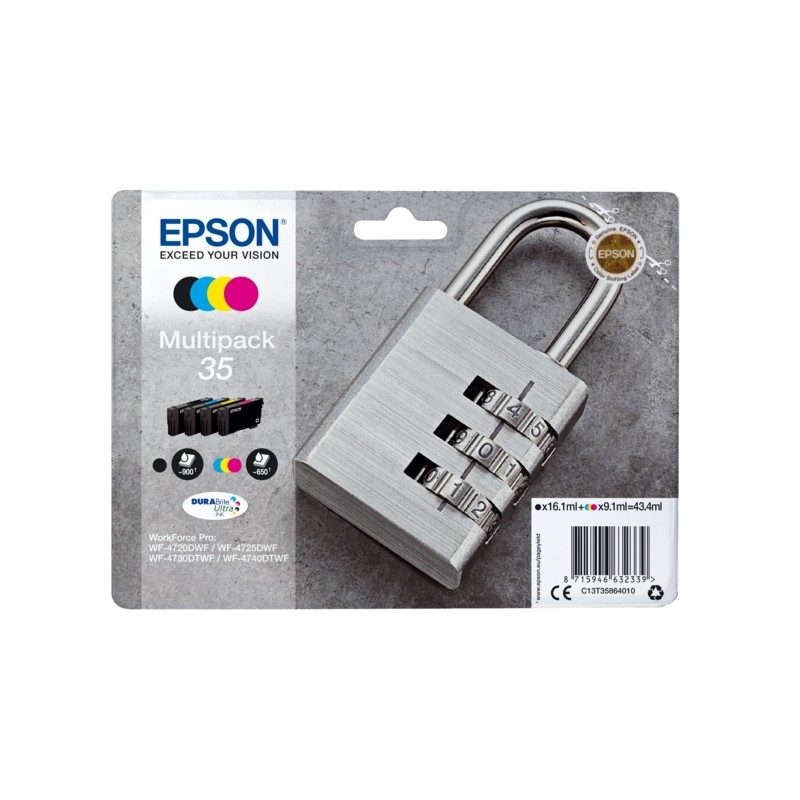 Epson  (35) Original Ink cartridge multi pack Bk,C,M,Y (C13T35864010)