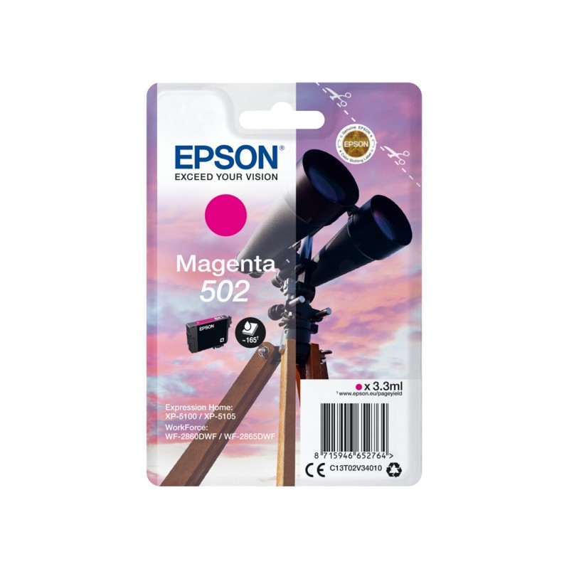 Epson  (502) Original Ink cartridge magenta (C13T02V34010)