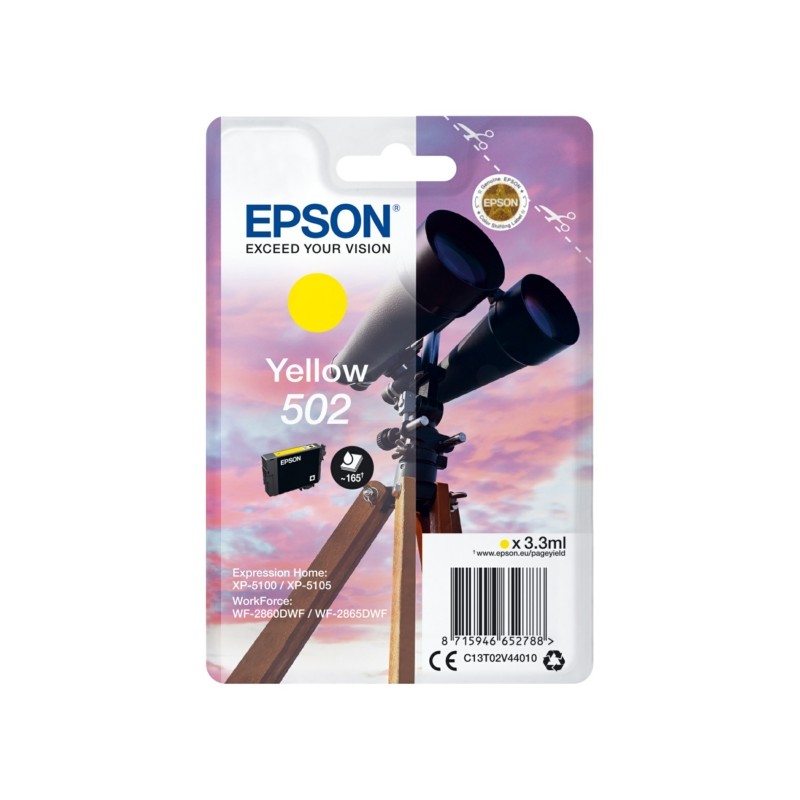 Epson  (502) Original Ink cartridge yellow (C13T02V44010)