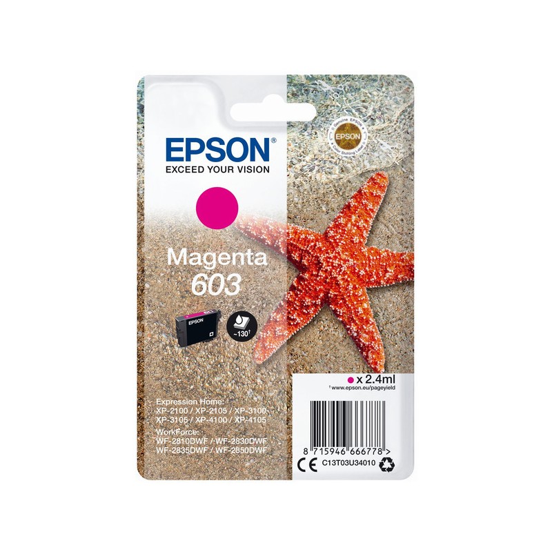 Epson  (603) Original Ink cartridge magenta (C13T03U34010)