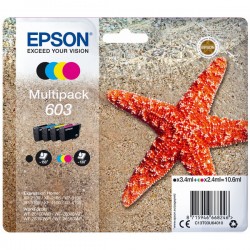 Epson  (603) Original Ink cartridge multi pack Bk,C,M,Y (C13T03U64010)