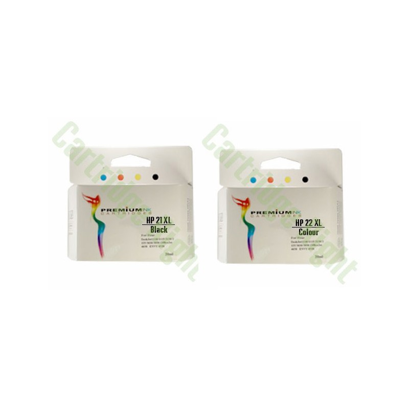HP  (21XL+22XL) Compatible cartridge multi pack black + color