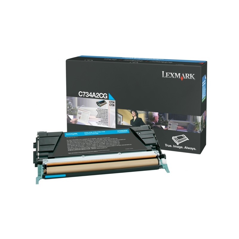 Lexmark Original Toner-kit cyan return program (C734A1CG)