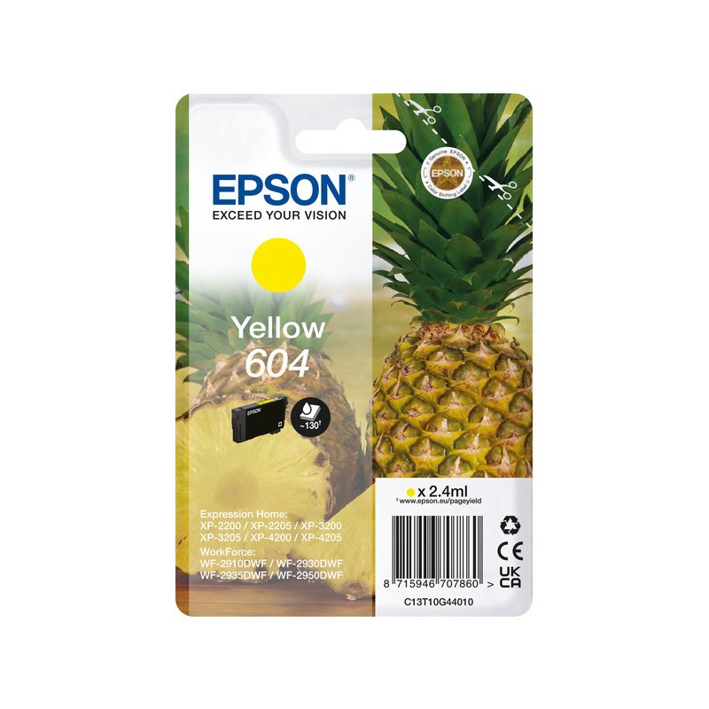 Epson  (604) Original Ink cartridge yellow (C13T10G44010)