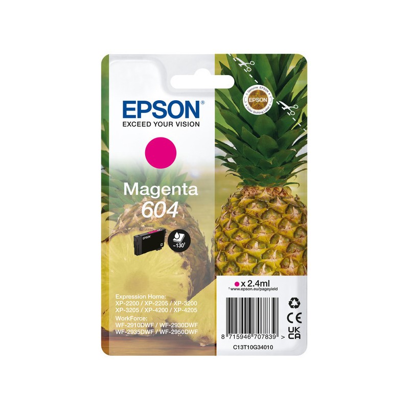 Epson  (604) Original Ink cartridge magenta (C13T10G34010)