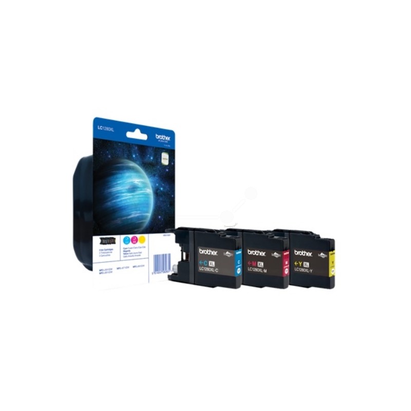 Brother Original Ink cartridge multi pack C,M,Y (LC-1280XLRBWBP)