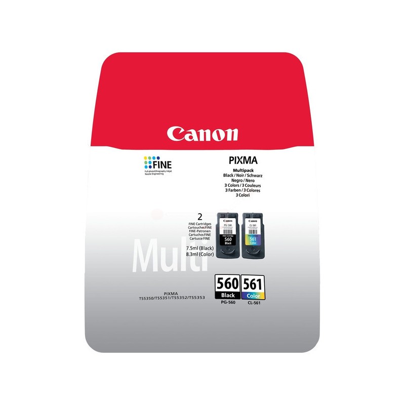 Canon  (PG-560 CL 561) Original Printhead cartridge multi pack black + color PVP (3713C008)