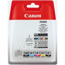 Canon  (PGI-580 CLI 581 CMYK) Original Ink cartridge multi pack 2x Bk + 1x C,M,Y (2078C007)