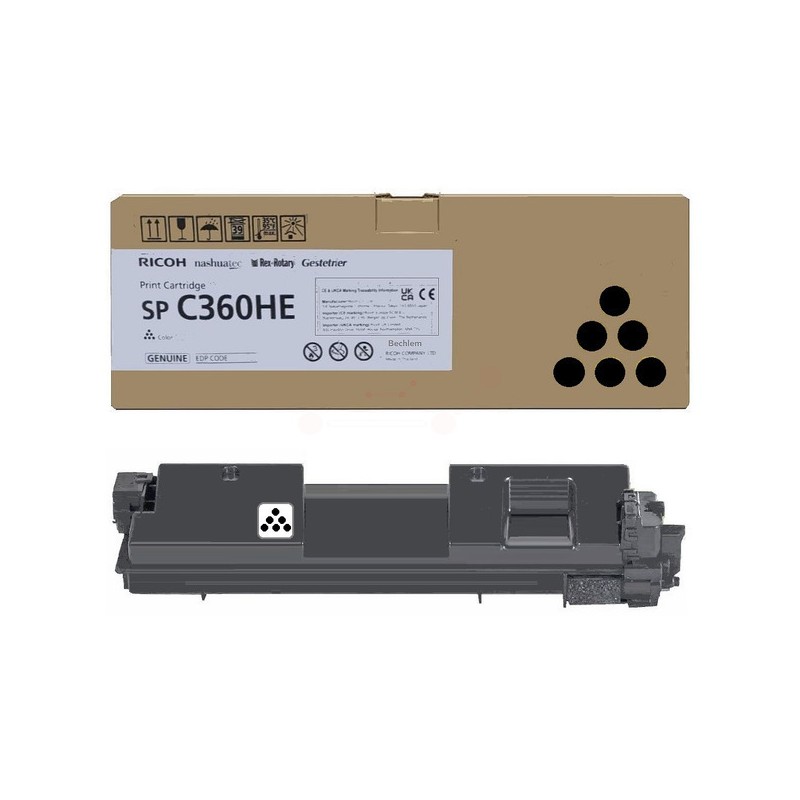 Ricoh  (SPC360HE) Original Toner-kit black high-capacity (408184)