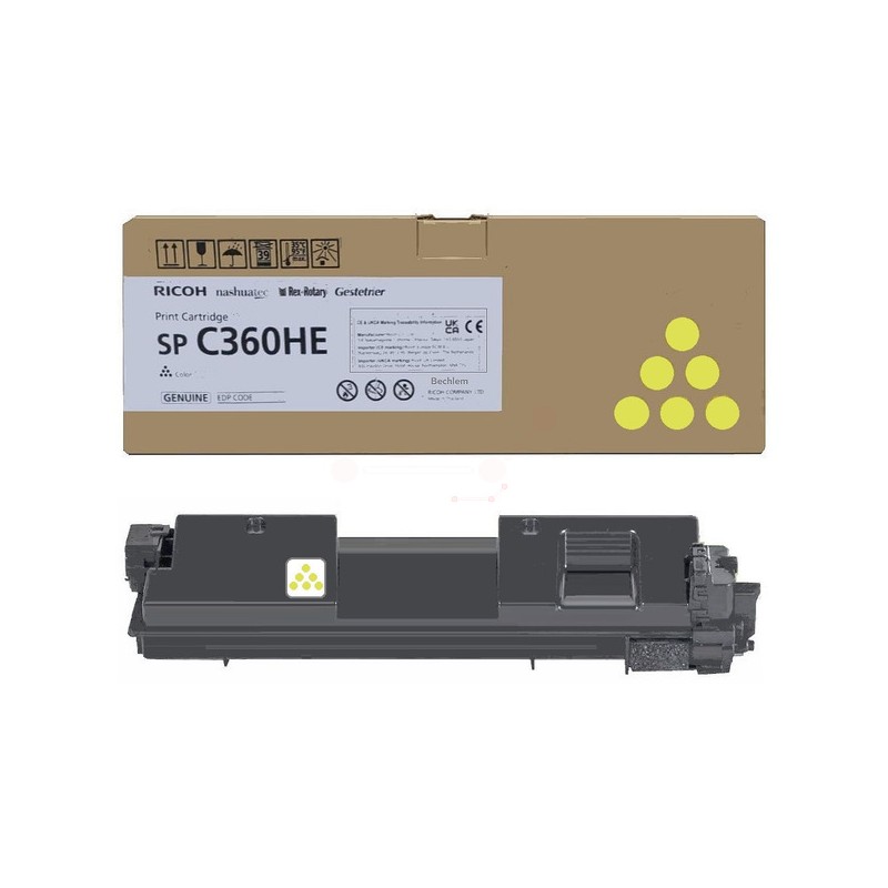 Ricoh  (SPC360HE) Original Toner-kit yellow high-capacity (408187)