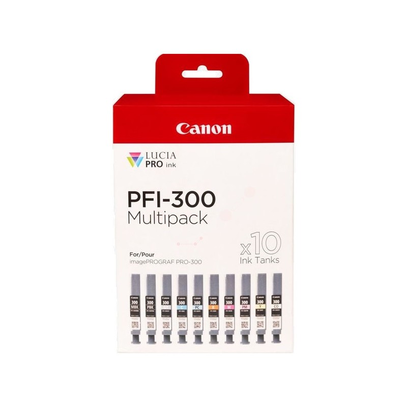 Canon  (PFI-300) Original Ink cartridge multi pack MBk,PBk,C,M,Y,PC,PM,R,Gy,CO (4192C008)