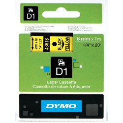 Dymo  (S0720790) Original DirectLabel-etikettes black on yellow (43618)