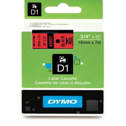 Dymo  (S0720870) Original DirectLabel-etikettes black on red (45807)