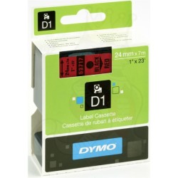 Dymo  (S0720970) Original DirectLabel-etikettes black on red (53717)