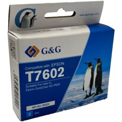 Epson  (T7602) Compatible Ink cartridge cyan(T7602)