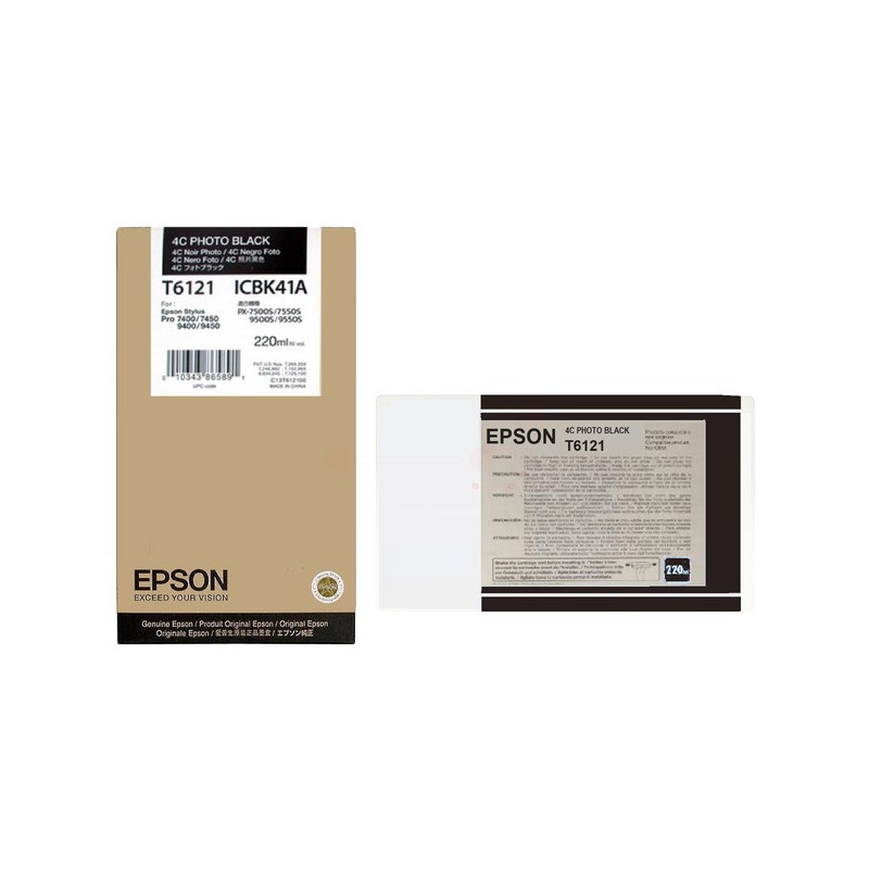 Epson  (T6121) Original Ink cartridge foto black (C13T612100)