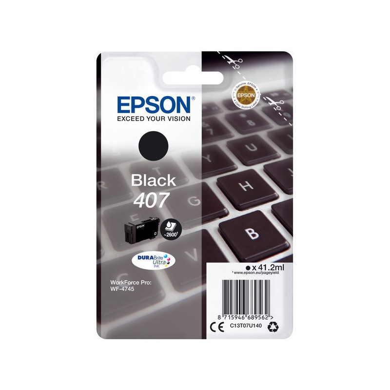 Epson  (407) Original Ink cartridge black (C13T07U140)