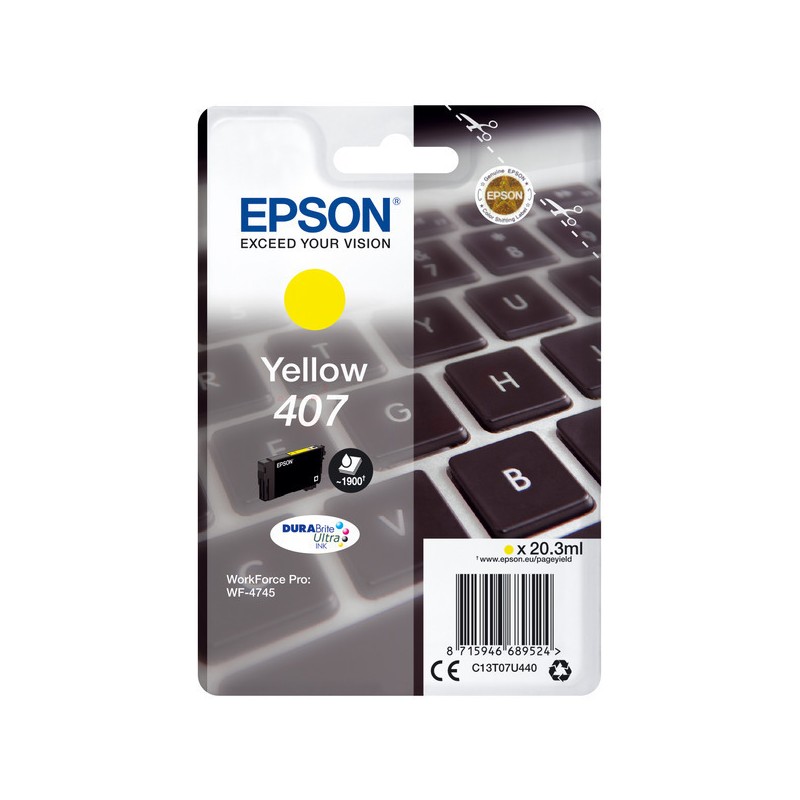 Epson  (407) Original Ink cartridge yellow (C13T07U440)