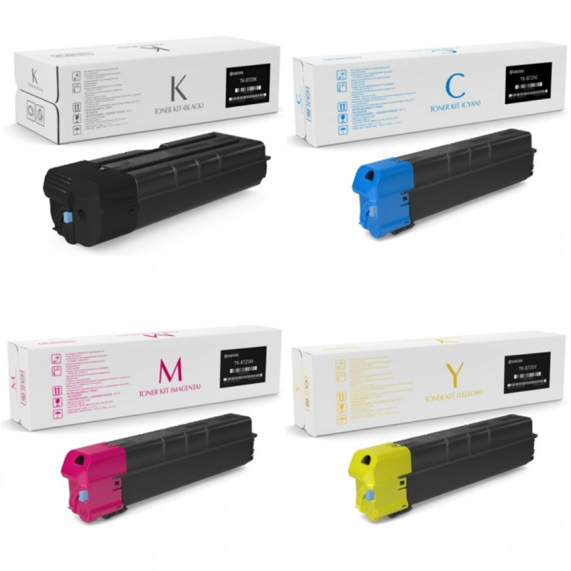 Kyocera Original TK8725 Toner Multipack - TK8725K/TK8725C/TK8725M/TK8725Y