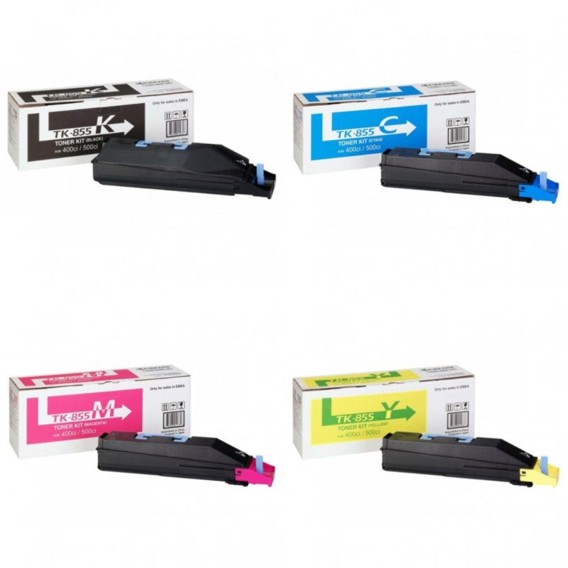 Kyocera Original TK855 Toner Multipack - KYOTK855K/KYOTK855C/KYOTK855M/KYOTK855Y