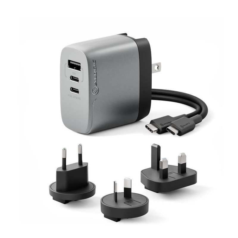 Alogic 3 Port 67W Rapid Power Multi-Country GaN Charger