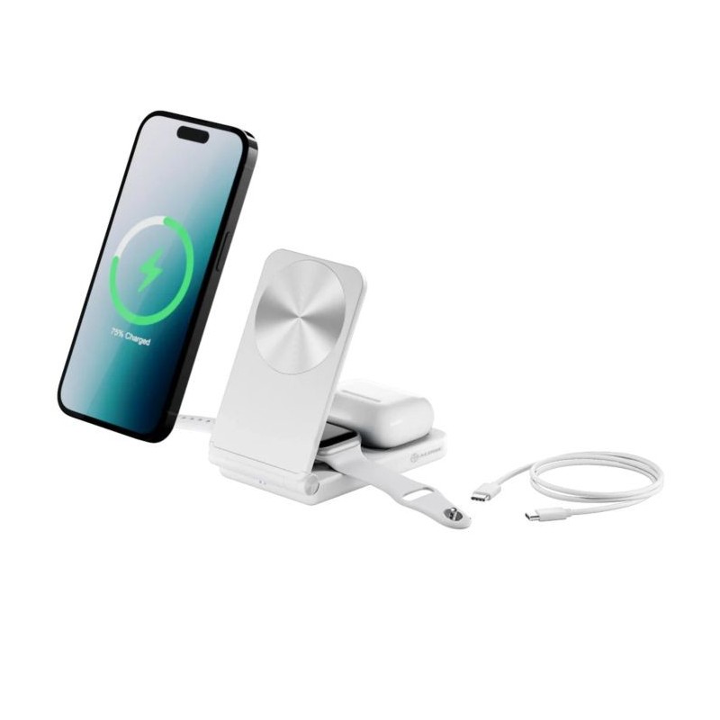 Alogic YOGA 3-in-1 Wireless Charging Stand White