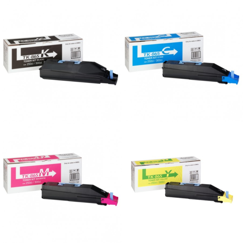 Kyocera Original TK865 Toner Multipack - KYOTK865K/KYOTK865C/KYOTK865M/KYOTK865Y